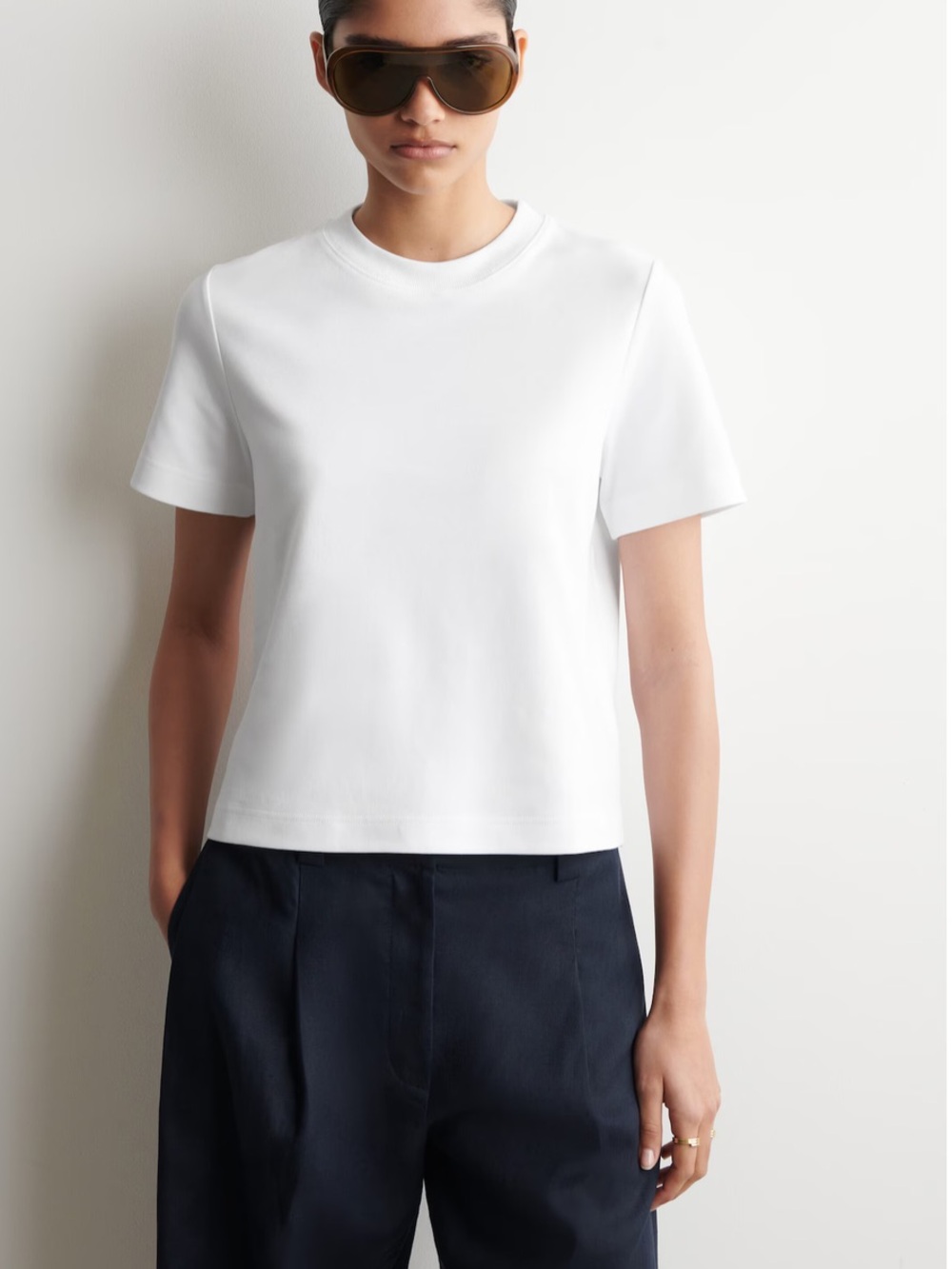 COS clean cut and white tshirt